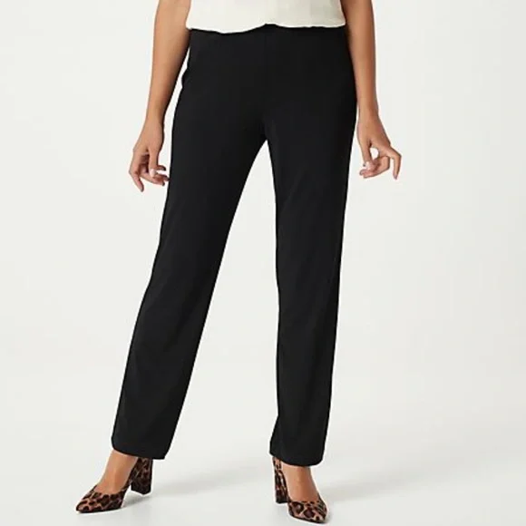 Susan Graver liquid knit straight leg pants NWOT - Picture 2 of 8